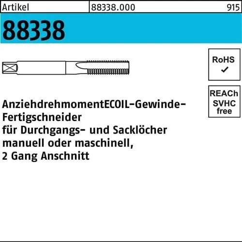 Gewindefertigbohrer R 88339 M20x 1,5 Stahl 1 Stück AMECOIL Schnäppchen