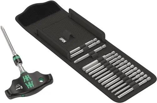 Sonderaktion Bitsortiment KK 400 RA Set 1 17-tlg.PH/PZD/TX/6kant/Schlitz WERA
