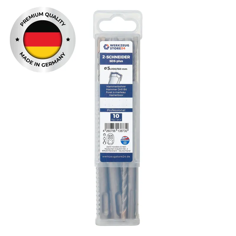 WS24 10x SDS-Plus Hammerbohrer PRO Ø 5 x 160 / 100 mm - WS24-100419 Markenprodukt