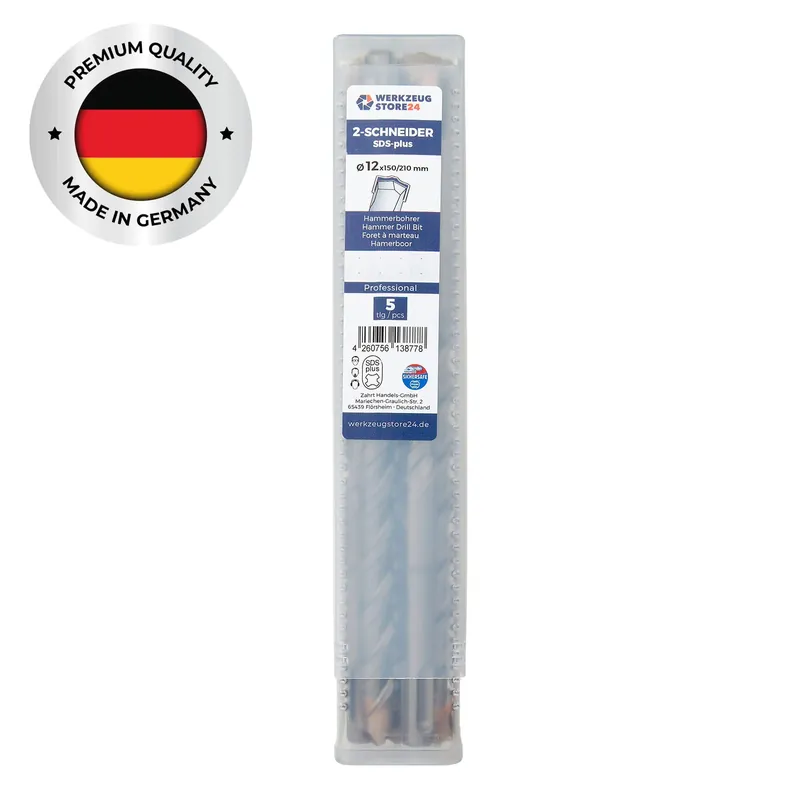 Online Kaufen WS24 5x SDS-Plus Hammerbohrer PRO Ø 12 x 210 / 150 mm - WS24-100423