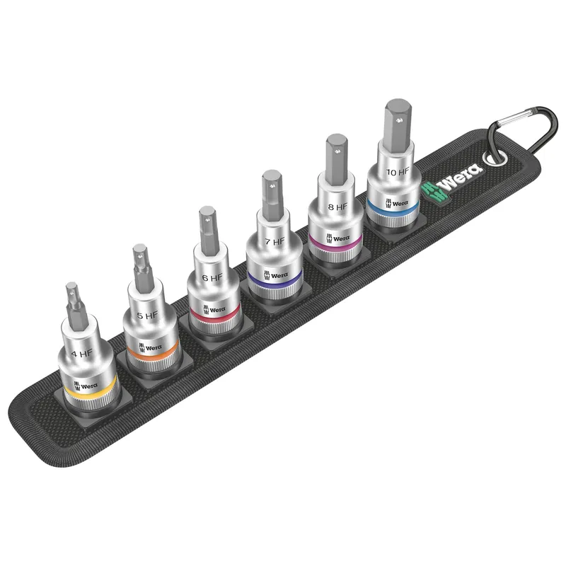 Wera Belt C 2, 1/2" Bit-Nüsse Hex HF 6tlg. - 003996 Finale Aktion
