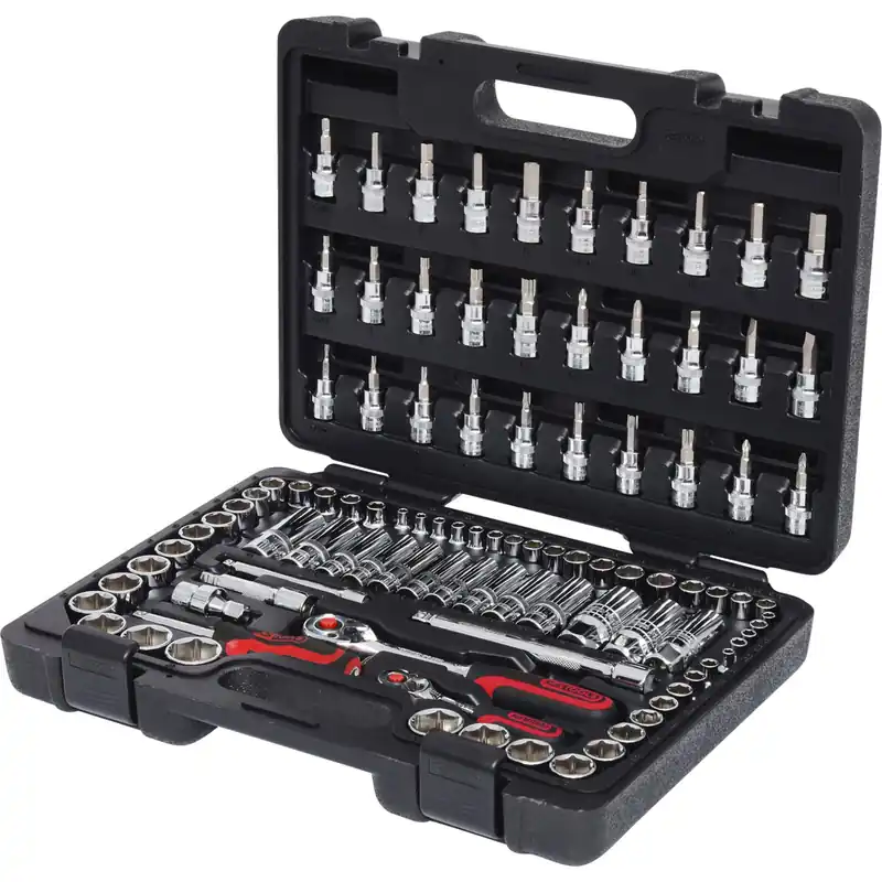 Bestpreis KS TOOLS 1/4"+3/8" CHROMEplus Steckschlüssel-Satz 99tlg. - 918.0699
