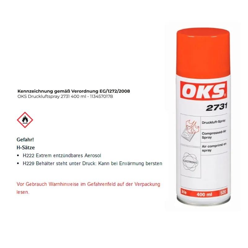 OKS Druckluftspray 2731 400 ml - 1134570178 Top-Angebot