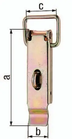 Nur Für Kurze Zeit GAH Alberts Kistenverschluss H.93 mm B.30 mm STA galv.gelb verz.f.Vorhangschl.max Ø 7 mm - 347826