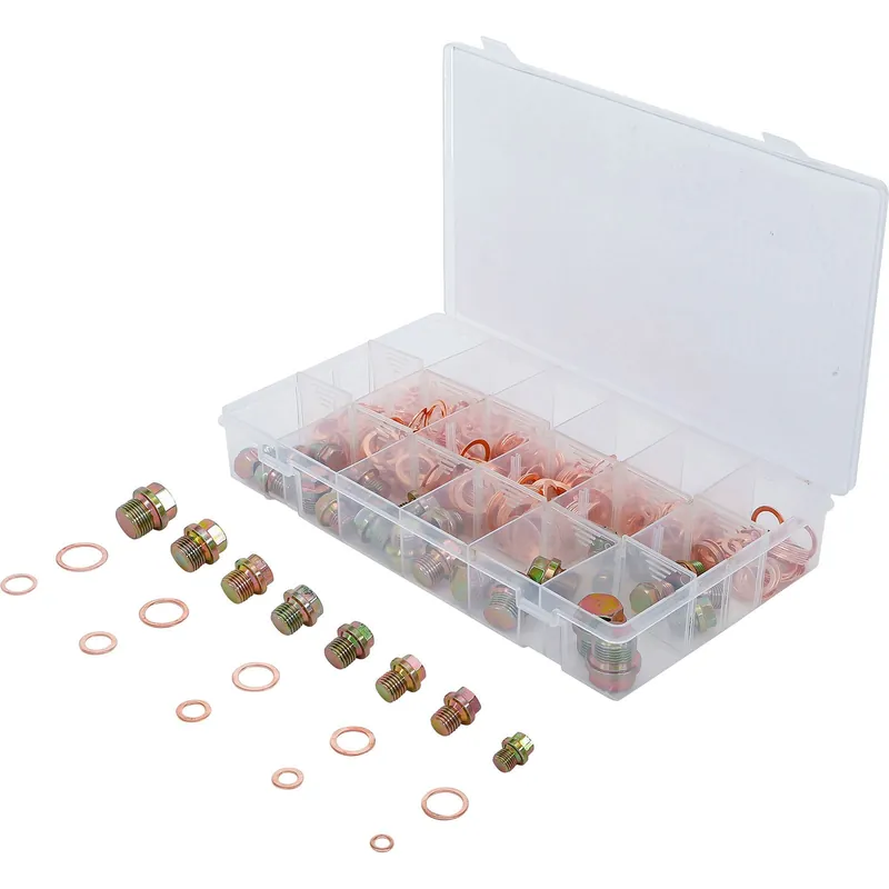 BGS Ölwannenschrauben- und Kupfer-Dichtring-Sortiment 534tlg. - 8118 Sonderangebot