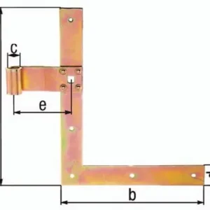 Knallerangebot GAH Alberts Fensterl.-Winkelb.L.250x200mm B.30mm S.3mm STA galv.gelb verz.R ger - 313326