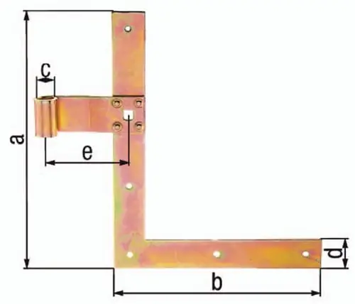 Knallerangebot GAH Alberts Fensterl.-Winkelb.L.250x200mm B.30mm S.3mm STA galv.gelb verz.R ger - 313326