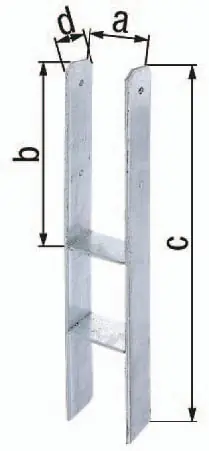 GAH Alberts H-Pfostenträger ETA-10/0210 111x300x600x60mm STA roh TZN - 203924 Sofort Bestellen