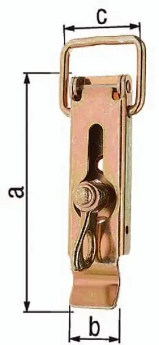 GAH Alberts Kistenverschluss H.93 mm B.30 mm STA galv.gelb verz - 347772 Saisonangebot