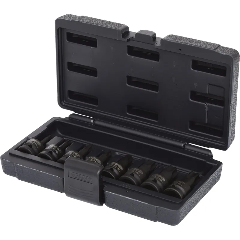 KS TOOLS 1/2" Kraft-Bit-Stecknuss-Satz Torx 8tlg. T30-T80 kurz - 515.1107 Saisonangebot