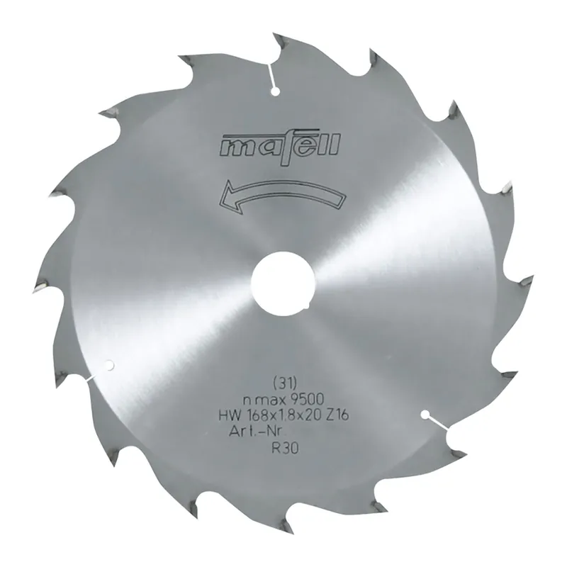 mafell Sägeblatt-HM 168 x 1,2/1,8 x 20 mm, Z 16, WZ, für Längsschnitte in Holz - 92476 Super-Preis