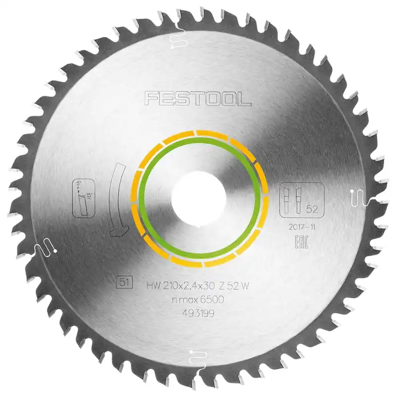 Nur Heute Festool Kreissägeblatt WOOD FINE CUT HW 210 x 2,4 x 30 W52 - 493199