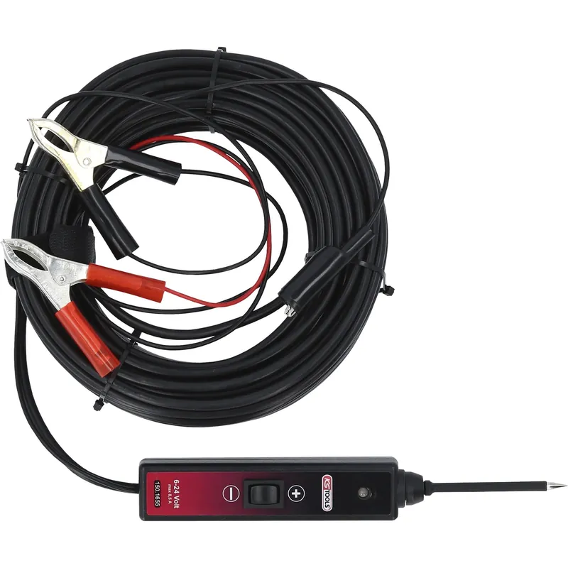 Billig KS TOOLS Funktionsprüflampe 6-24V DC mit 25 Meter Kabel - 150.1655