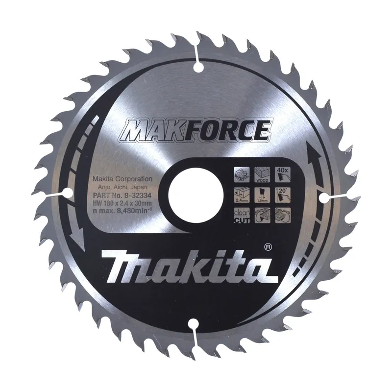 Preis Gesenkt Makita MAKFORCE Sägeblatt 180x30x40Z - B-32334