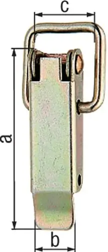 GAH Alberts Kistenverschluss H.61 mm B.22 mm STA galv.gelb verz.f.Vorhangschl.max Ø 7 mm - 347963 Bestpreis