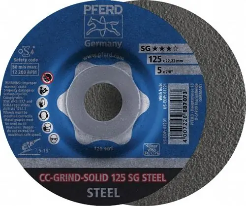 Solange Der Vorrat Reicht PFERD Schruppscheibe CC-GRIND-SOLID SG STEEL D 125 - 64185125