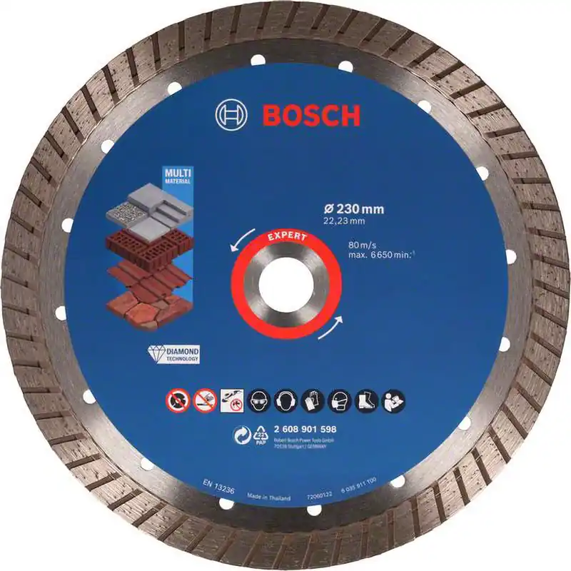 Bosch EXPERT MultiMaterial Diamanttrennscheiben 230 x 22,23 x 2,4 x 15 mm - 2608901598 Solange Der Vorrat Reicht