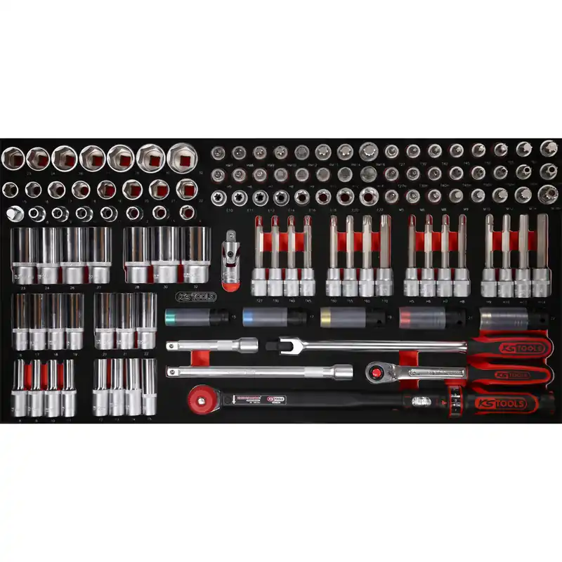 Nur Für Kurze Zeit KS TOOLS 1/2" Steckschlüssel-Satz in Schaumstoffeinlage 120tlg. - 813.0120