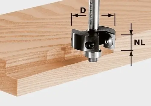 Festool Wendeplatten-Falzfräser HW Schaft 8 mm HW S8 D38/12 - 491085 Echt