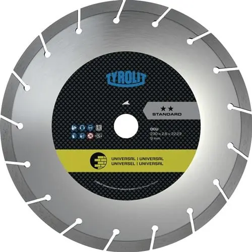 TYROLIT Diamanttrennscheibe DCU Stand.D.230mm Bohr.22,23mm Bau univ.7mm - 34499938 Preiswert