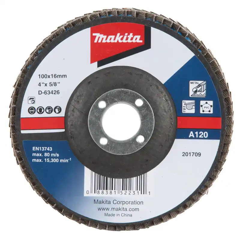 Makita Fächerschleifscheibe 115 mm A40 - D-63432 Solange Der Vorrat Reicht