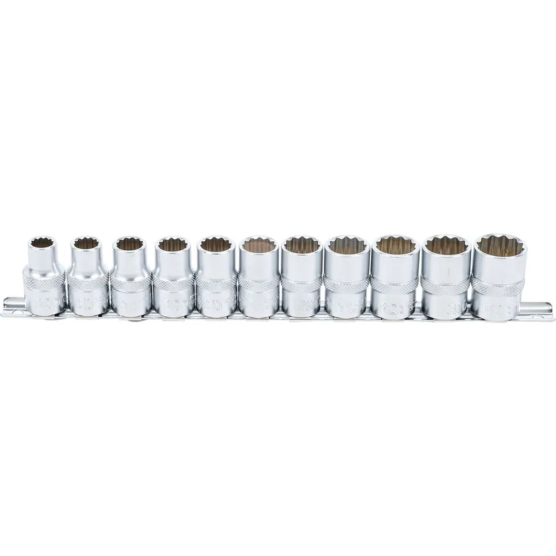 BGS Steckschlüssel-Einsatz-Satz Zwölfkant Antrieb Innenvierkant 12,5 mm (1/2") SW 10 - 21 mm 11tlg. - 9107 Highlight