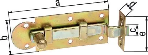 Gratis Versand GAH Alberts Fensterriegel L.80 mm B.30 mm Form gekröpft Stahl galvanisch gelb verzinkt Ausschub 12 mm - 113216