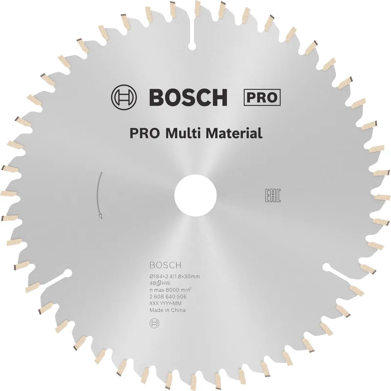 Bestpreis Bosch PRO Multi Material Kreissägeblatt 184 x 2,4 x 30 mm - 2608640506