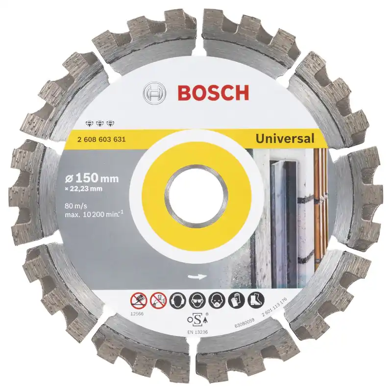 Bosch Diamanttrennscheibe Best for Universal, 150 x 22,23 x 2,4 x 12 mm -2608603631 Preisreduziert