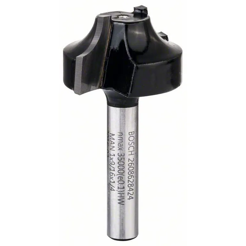 Angebot Bosch Kantenformfräser E 1/4" R1 6,3 mm Ø 25,4 mm L 14 mm G 46 mm - 2608628424