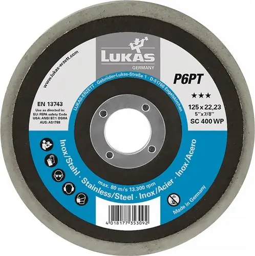 Lukas Polierteller P6PT Ø 125 mm Bohrungs-Ø 22,23 mm - A671712515014 Aktuell