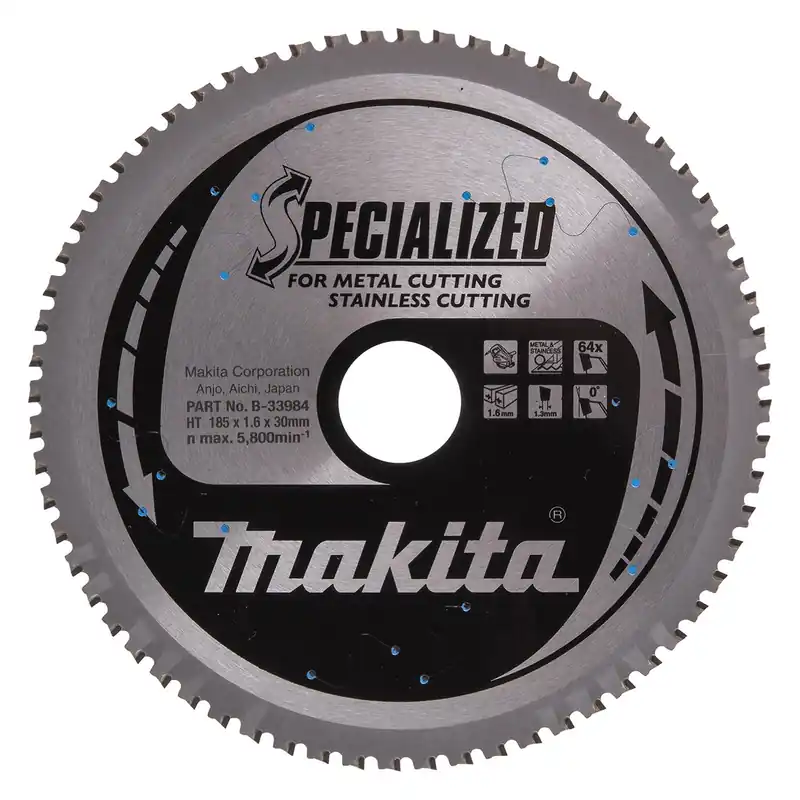 Preisreduziert Makita SPECIALIZED Sägeblatt 185x30x64Z - B-33984