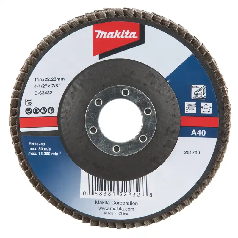 Makita Fächerschleifscheibe 115 mm A60 - D-63448 Markenprodukt