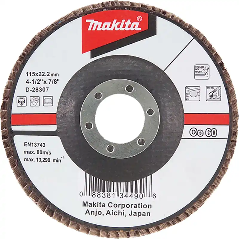 Makita Fächerschleifscheibe 125 mm 120F - D-28525 Gratis Versand