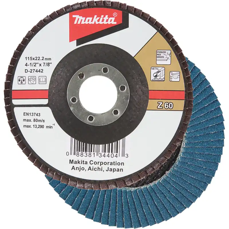 Sale Makita Fächerschleifscheibe 180 mm Z60 - D-27545