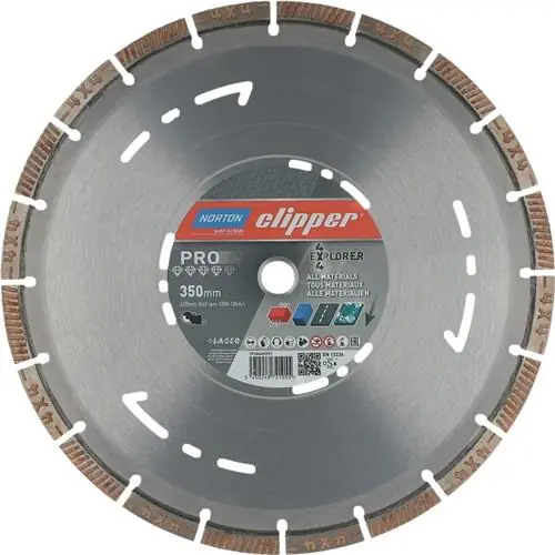 NORTON CLIPPER Diamanttrennscheibe 4x4 Explorer D.350mm Bohr.20mm 3,2mm 12mm - 70184602091 Jetzt Bestellen