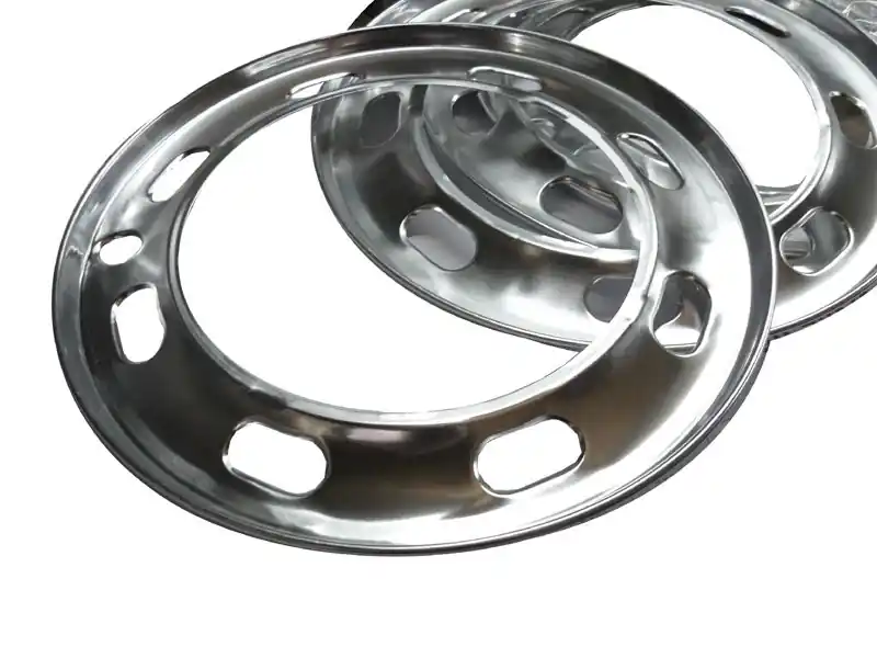 4-teiliger Satz Radzierringe aus Aluminium, Lochdesign Preiswert