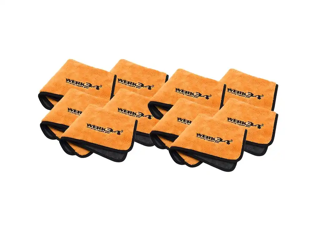 10er Pack - WERK34 Orange Allround Mikrofasertücher 400x400mm Echt