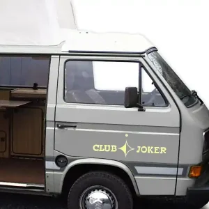 Angebot Aufkleber Set CLUB JOKER für Bus T3, beige