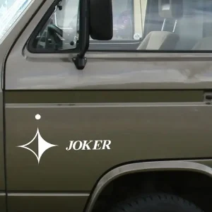 Top-Angebot Aufkleber Set JOKER für Bus T3, weiß