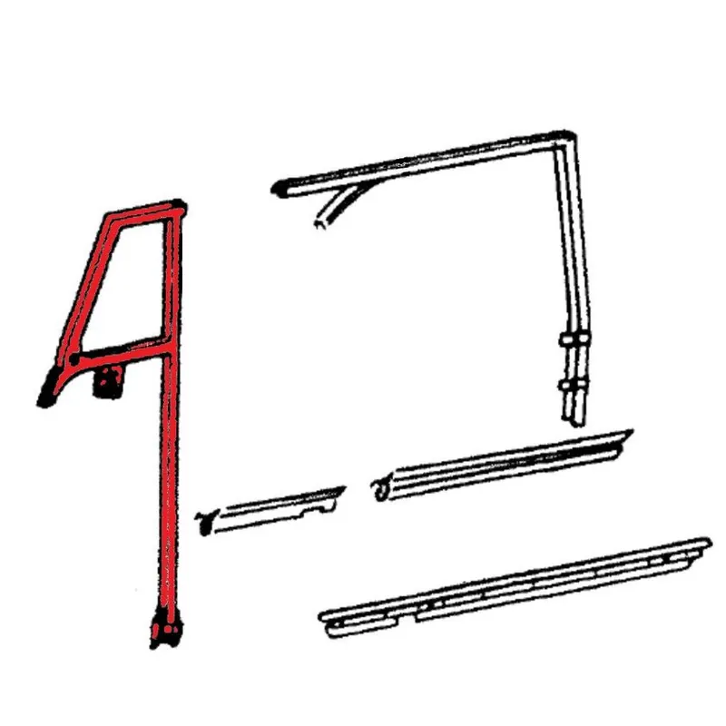 Ausstellfensterrahmen rechts, passend für Käfer Cabrio (08/67 bis 07/72), gebraucht Geprüft