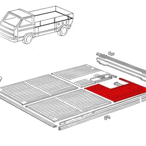 Bodenblech für Ladefläche, hinten links, passend für Bus T3 Pritsche Neu