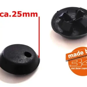 Super-Preis Durchführung / Abdeckung schwarz 25mm