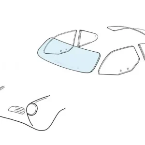 Online Kaufen Frontscheibe klar,passend für Karmann Ghia Coupe´ u. Cabrio